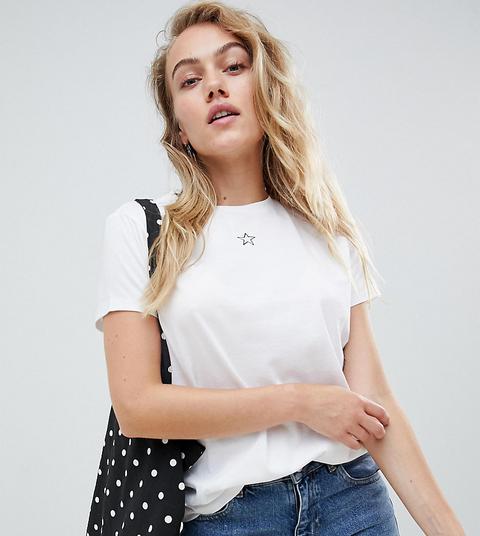 Asos Design Petite T-shirt With Tiny Star Print