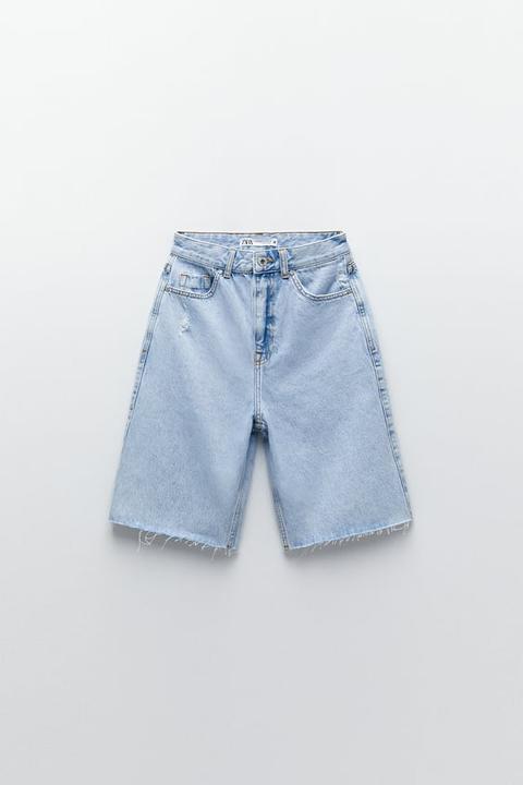 Bermuda Denim High Rise Rotos