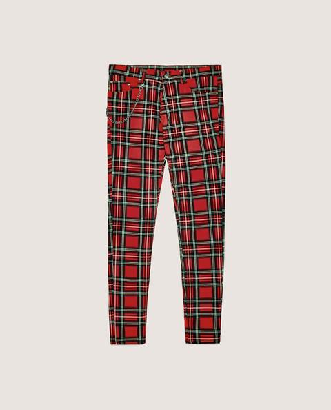 Pantaloni A Quadri Catena