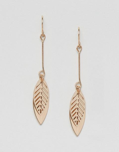 Pendientes Largos Con Hoja Y Pétalo De Asos