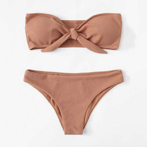 Knot Front Bikini Set