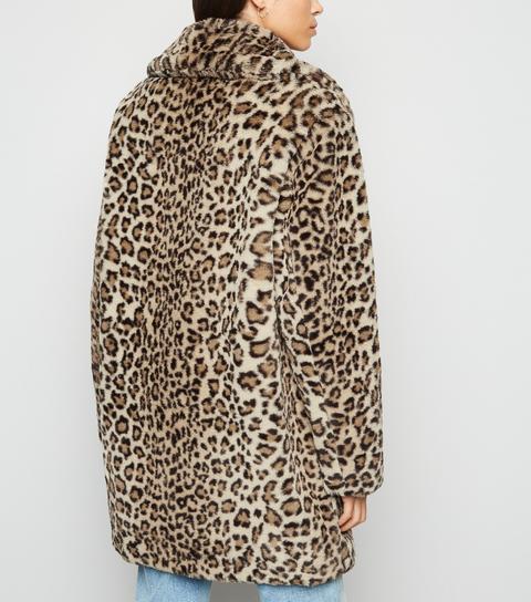 leopard coat new look