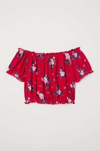 H & M - Top A Spalle Scoperte - Rosso