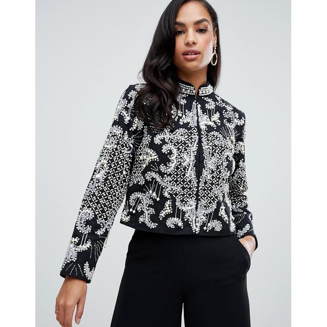 Asos pearl 2025 embellishment jacket