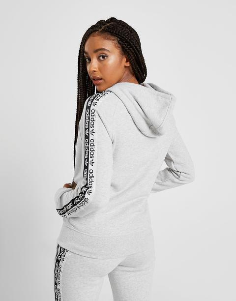 Adidas Originals Tape Fleece Full Zip Hoodie - Grey - Womens from Jd Sports  on 21 Buttons