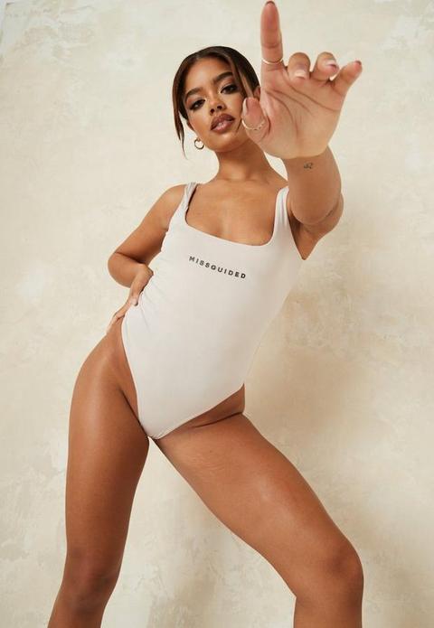 Sand Seamless Missguided Bodysuit, Camel