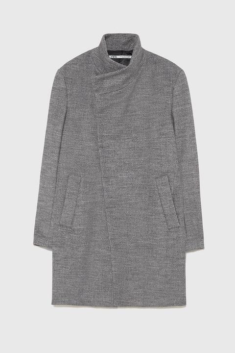 Cappotto Collo Asimmetrico