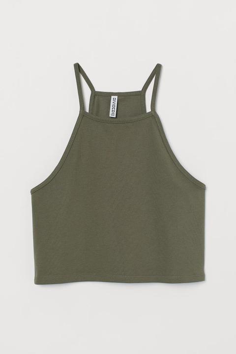 H & M - Top Corto - Verde