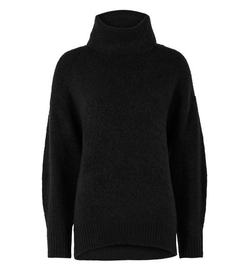 Black Slouchy Roll Neck Jumper New Look