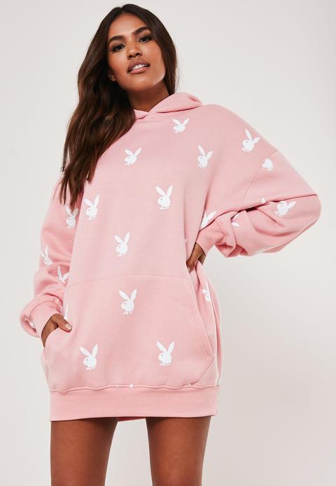 Robe Pull Rose Oversize Playboy X Missguided