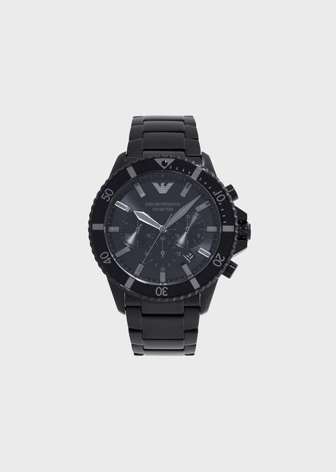 Official Store Chronograph Black Stainless Steel Watch