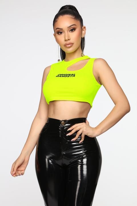 fashion nova yellow crop top