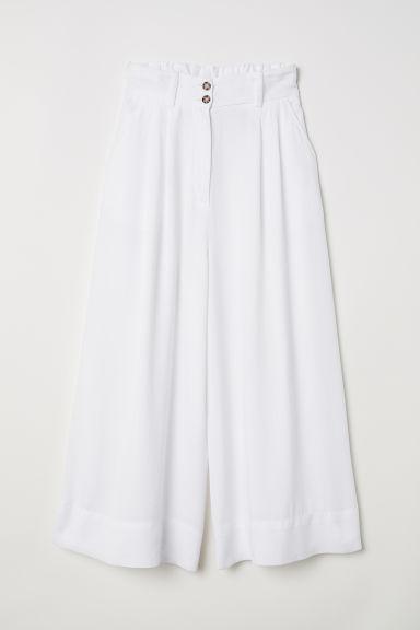 H & M - Pantalón Amplio - Blanco