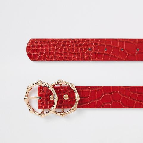 red croc belt
