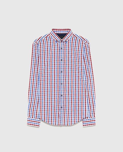 Camicia Elasticizzata A Quadretti