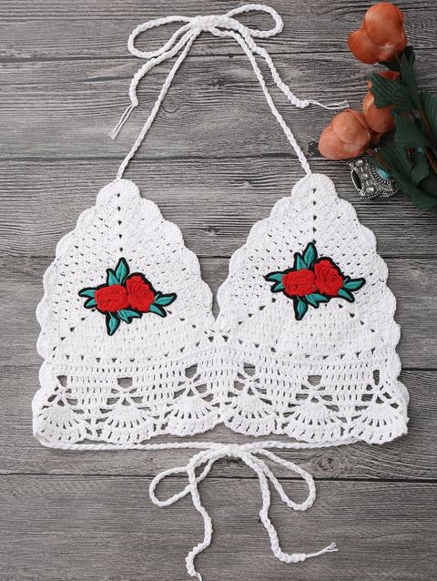 Floral Patch Crochet Bikini Bassiera