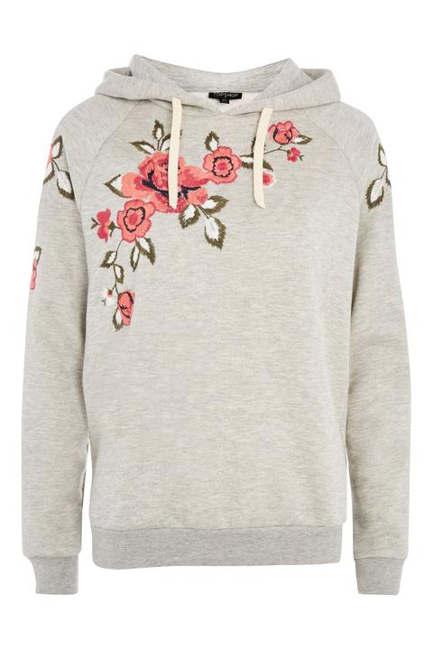 Petite Embroidered Hoodie