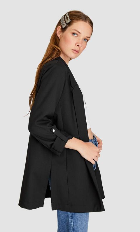 Fließender Blazer Schwarz