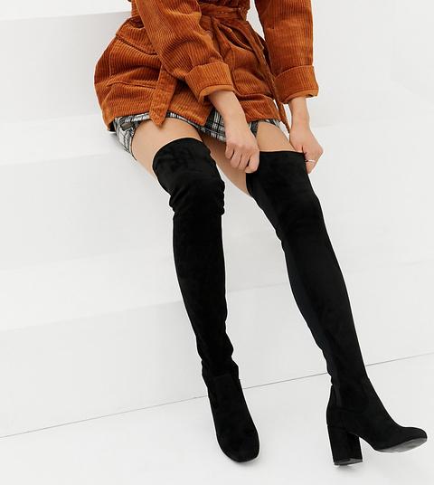 Asos Design Petite Kadi Heeled Thigh High Boots