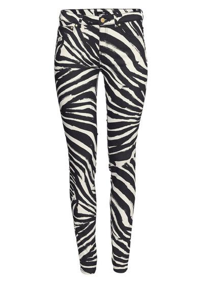 Pantalón Zebra-blanco Y Negro