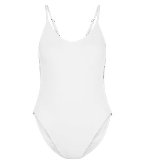 Pool To Party White Ring Side Swimsuit New Look