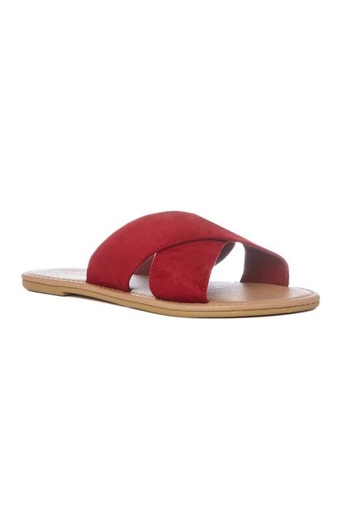 Sandalias Cruzadas Rojas