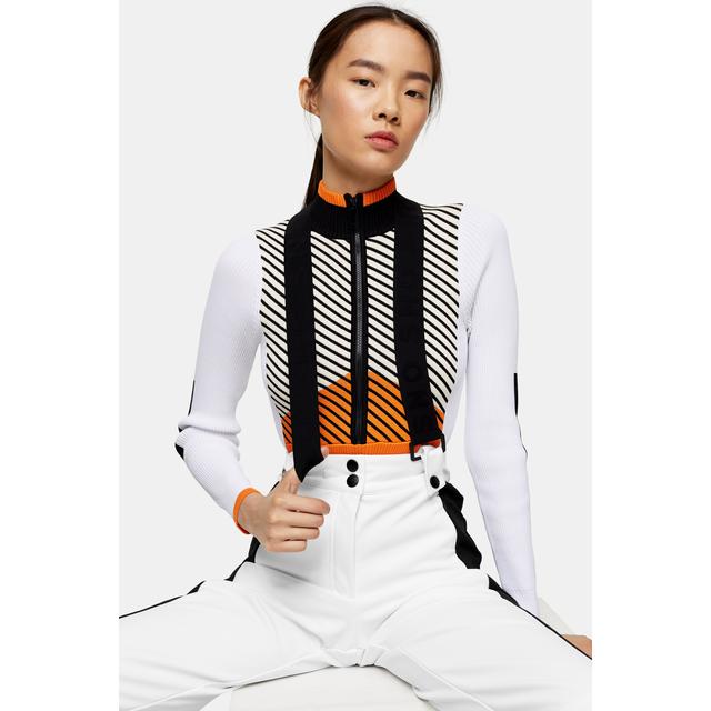 Topshop **White and Black Colour Block Ski Jacket by Topshop SNO, Topshop  white