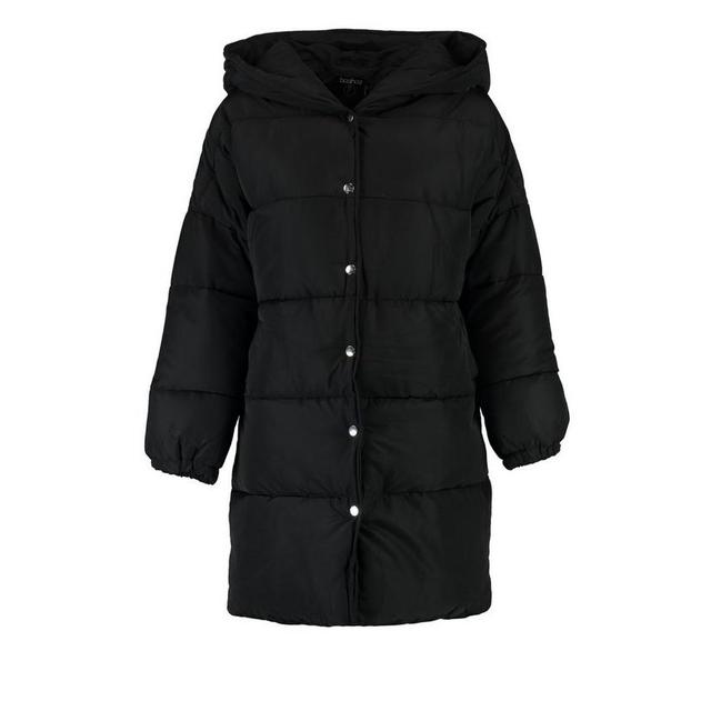 Petite hooded dip back padded coat Outlet