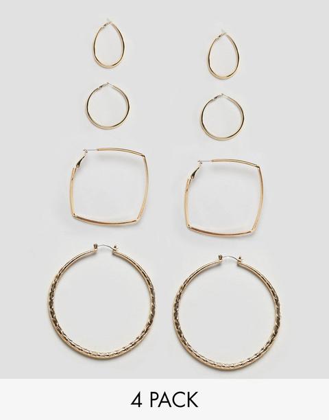 Juego De Aros En Dorado De Glamorous