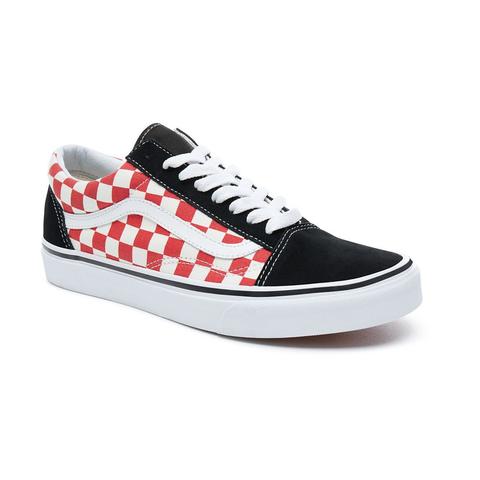vans checkerboard old skool shoes red