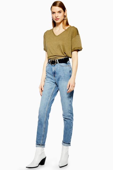 Mittelblaue Mom Jeans - Stone Medium