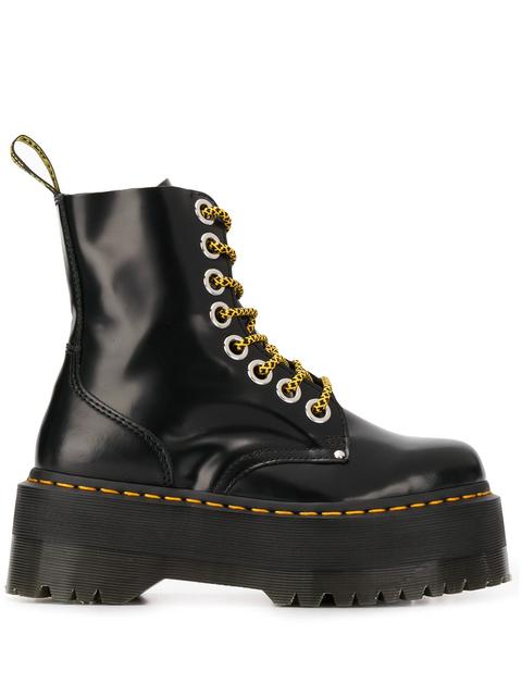 Dr. Martens Botas Con Plataforma Y Cordones - Negro