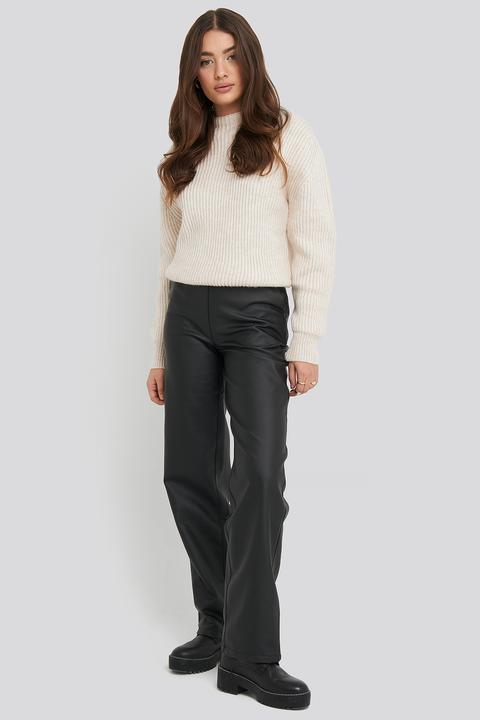 Loose Leg Pu Pants