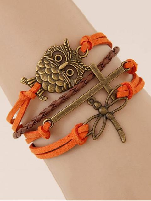 Owl Cross Dragonfly Braided Bracelet