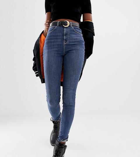 Collusion Tall - X001 - Jeans Skinny Blu Medio Slavato - Blu