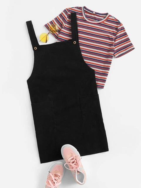Vestido Pichi Liso Con Botones