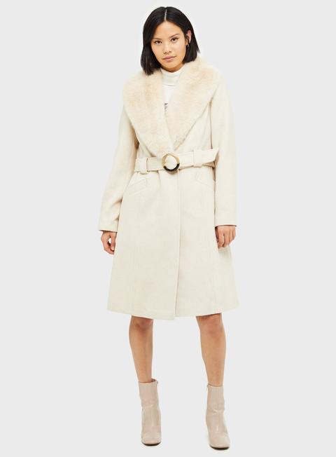 off white wrap coat