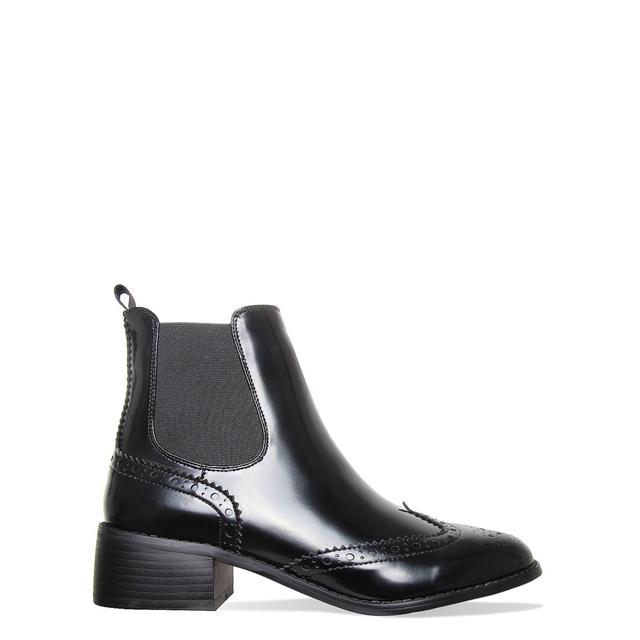 black brogue ankle boots