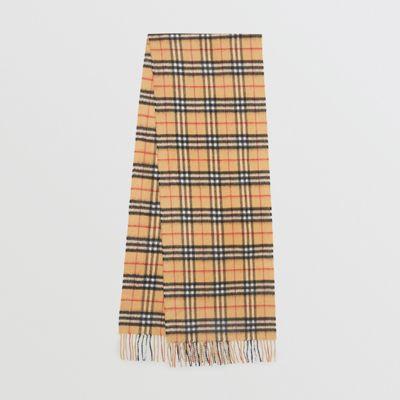 Classica Sciarpa In Cashmere Con Motivo Vintage Check