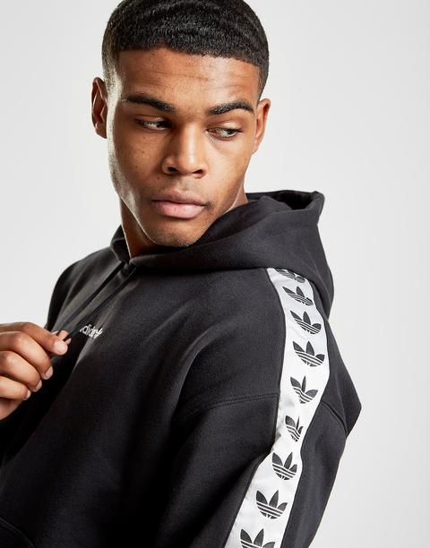 Adidas Originals Tape Fleece Overhead Hoodie - Black Mens from Sports 21 Buttons