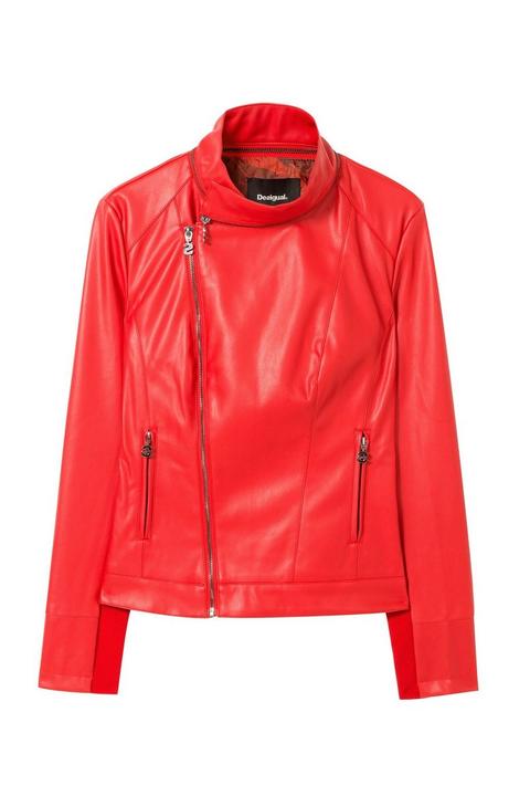 Cazadora Roja De Polipiel