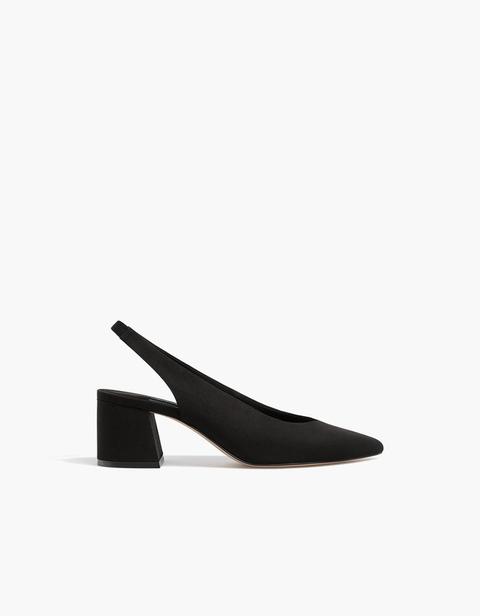 Decolleté Slingback Nera Tacco Medio Nero