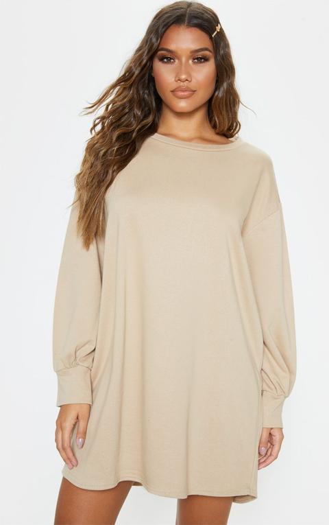 white oversized jumper dress