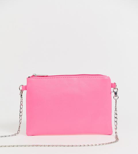 neon pink crossbody bag