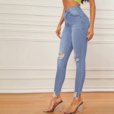 Jean Skinny Déchiré Effiloché