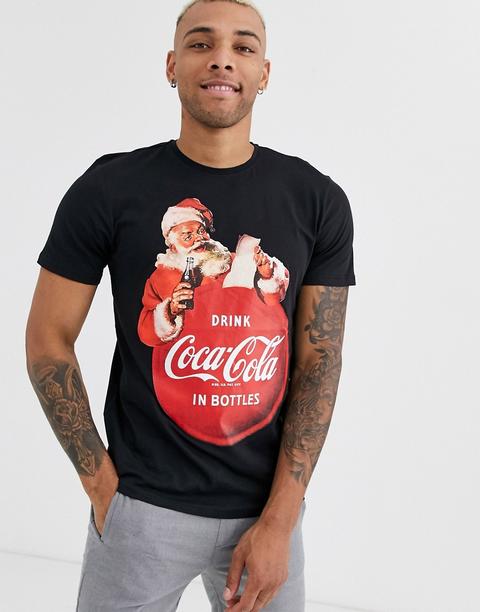 Camiseta Negra Coca-cola Christmas De Only & Sons-negro