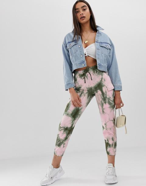 Joggers Con Estampado Teñido Anudado De Asos Design