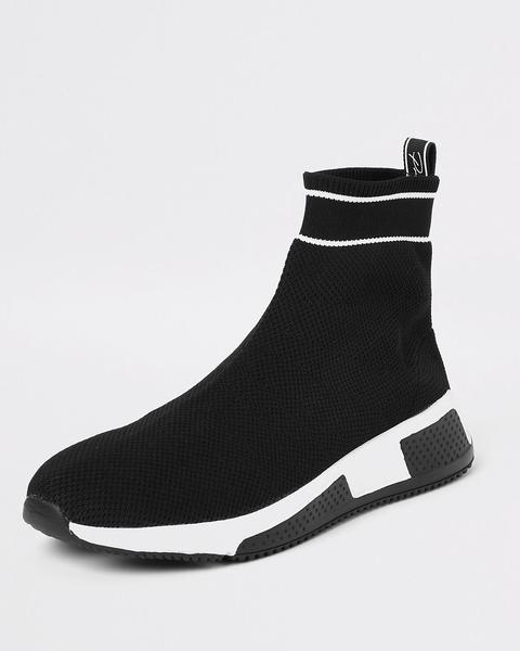 black sock trainer boots