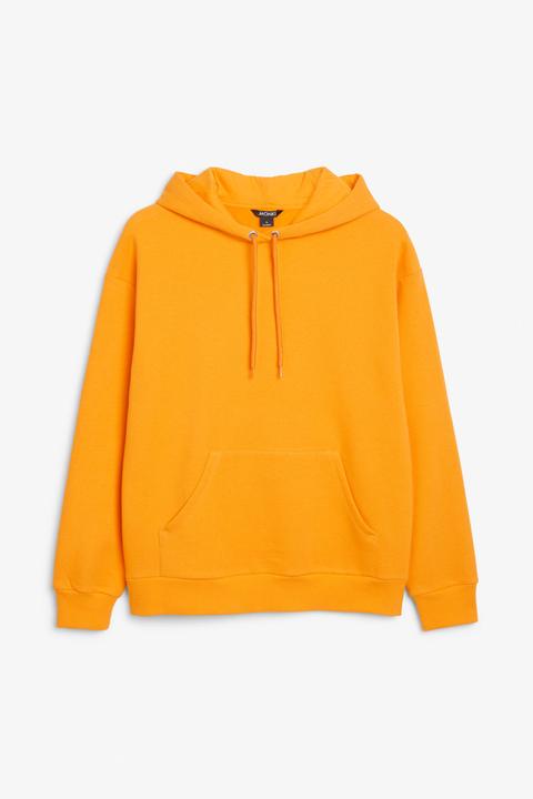 Soft Drawstring Hoodie - Orange