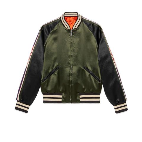 Acetate Bomber With Gucci Stripe